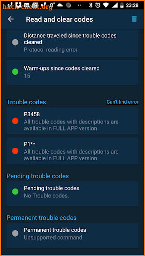 Obd Mary – car scanner and dashboard with ELM327 screenshot