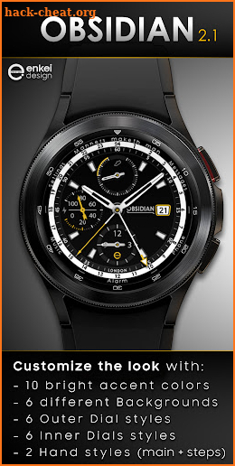 OBSIDIAN 2.1 analog watch face screenshot