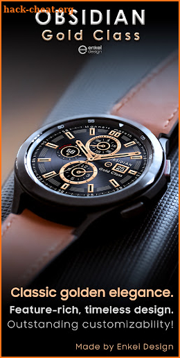 OBSIDIAN Gold Class watch face screenshot