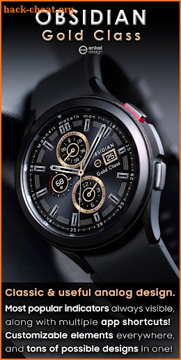 OBSIDIAN Gold Class watch face screenshot