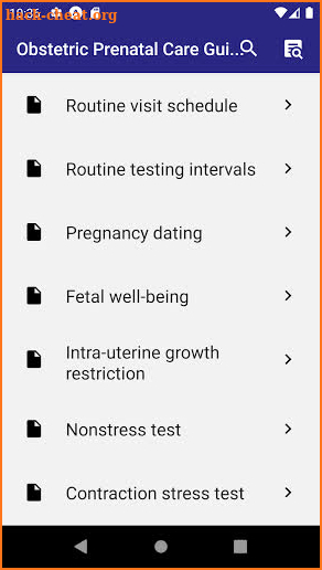 Obstetric Prenatal Care screenshot