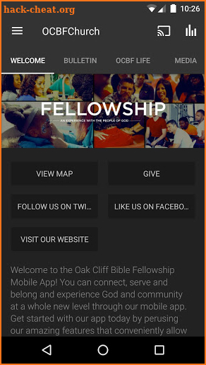 OCBFChurch App screenshot