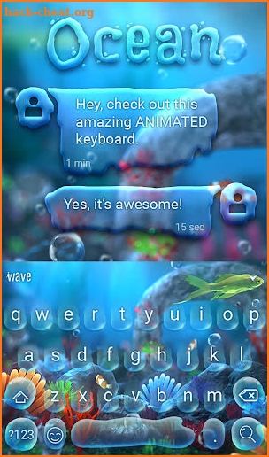 Ocean Animated Keyboard + Live Wallpaper screenshot