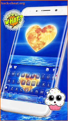 Ocean Love Moon Keyboard Background screenshot