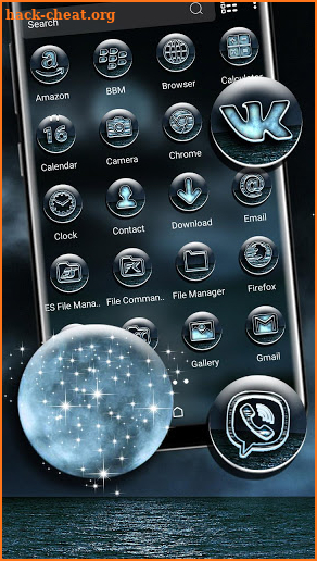 Ocean Moon Night Launcher Theme screenshot