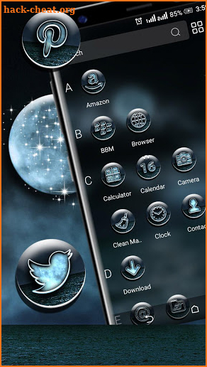 Ocean Moon Night Launcher Theme screenshot