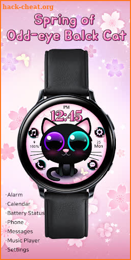 Odd-eye Balck Cat_Watchface screenshot