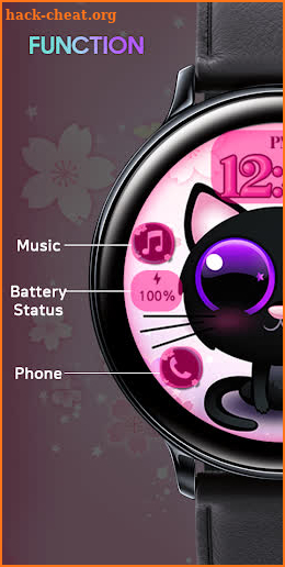 Odd-eye Balck Cat_Watchface screenshot