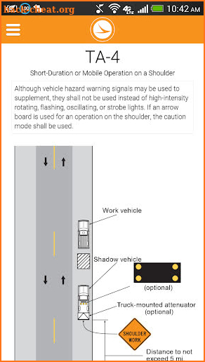 ODOT Work Zone Pocket Guide screenshot