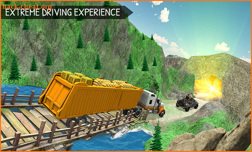 Off-Road Gold Transport Trailer Trucker 3D screenshot