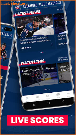 Official Columbus Blue Jackets screenshot