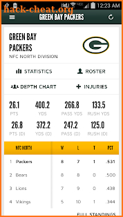 Official Green Bay Packers screenshot