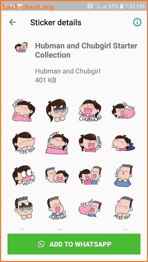 Official Hubman and Chubgirl Stickers for Whatsapp screenshot