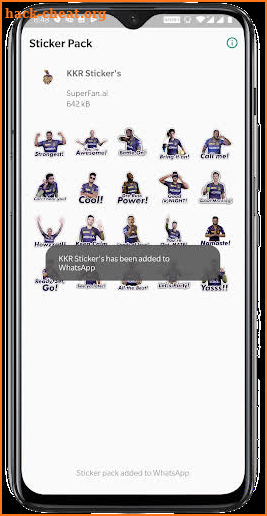 Official Stickers by KKR - WA Stickers App screenshot