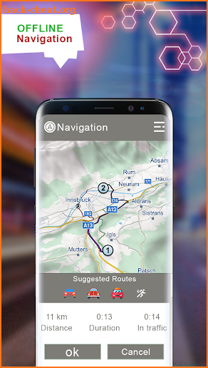 Offline Navigation app for Driving, Route Search screenshot