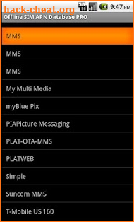 Offline SIM APN Database Pro screenshot