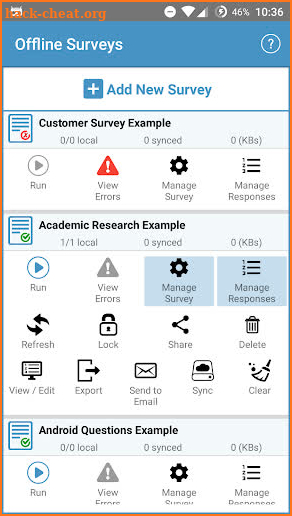 Offline Surveys screenshot