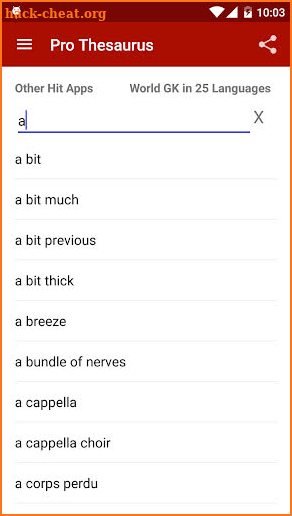 Offline Thesaurus Dictionary Pro screenshot