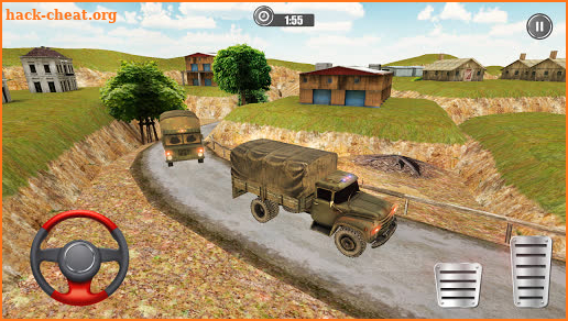 Offroad Army Cargo Truck Hill Drive screenshot