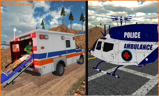 Offroad Police Flying Helicopter Ambulance 3D Game screenshot