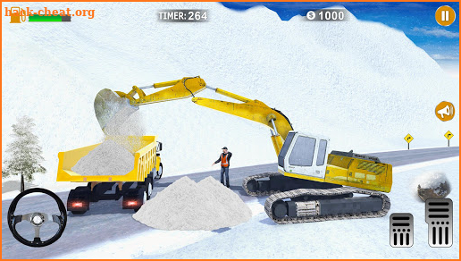 Offroad Snow Excavator Driver: Truck 3D Simulator screenshot