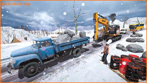 Offroad Snow Excavator: Grand Crane Simulator Game screenshot