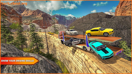 Offroad Transporter Car Trailer Parking Drive screenshot