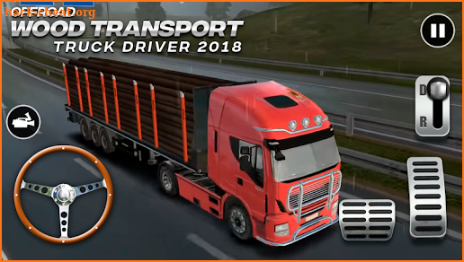 Offroad Wood Transport Truck Driver 2018 screenshot