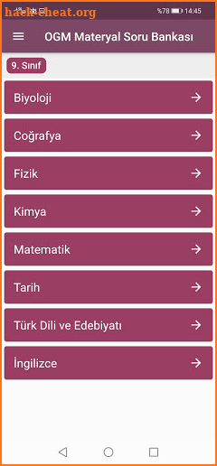 OGM Materyal Soru Bankası screenshot