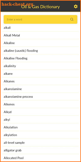 Oil & Gas Dictionary screenshot