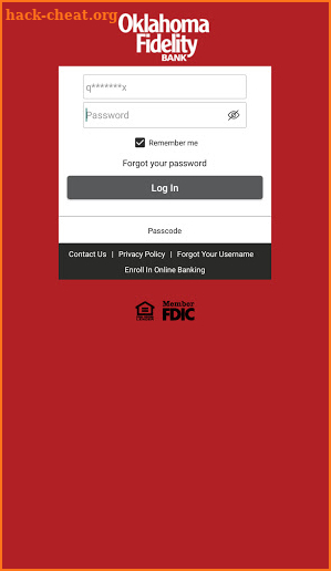 OK Fidelity Bank Mobile Banking screenshot