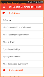 OK Google Commands (Helper) screenshot