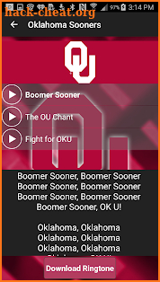 Oklahoma Sooners Ringtones screenshot