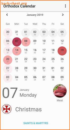 Old Believer Orthodox Calendar screenshot