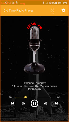 Old Time Radio Player - New UI screenshot