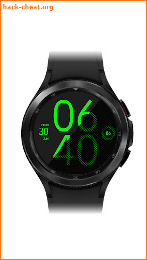 OLED Green Minimal Watch Face screenshot