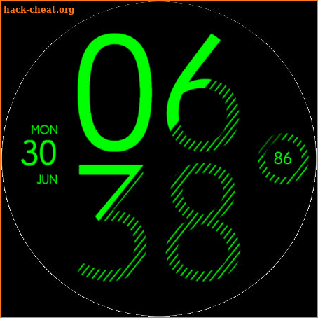 OLED Green Minimal Watch Face screenshot