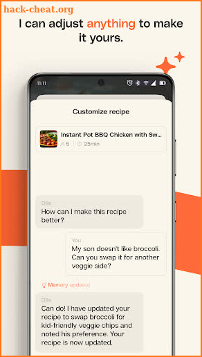 Ollie: Family AI for Meals screenshot