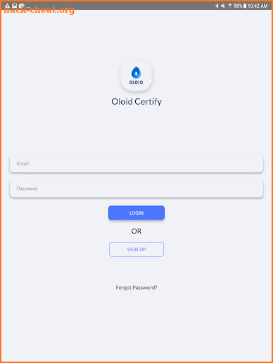 Oloid Certify screenshot