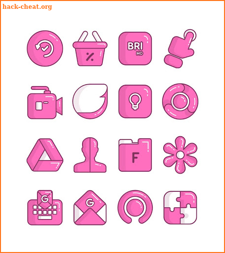 Olympia Pink - icon pack screenshot