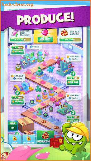 Om Nom Candy Factory screenshot