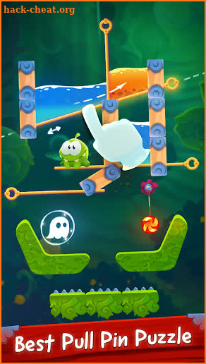 Om Nom Pin Puzzle screenshot