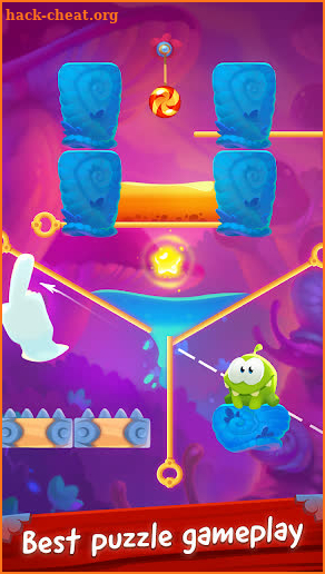 Om Nom Pin Puzzle screenshot