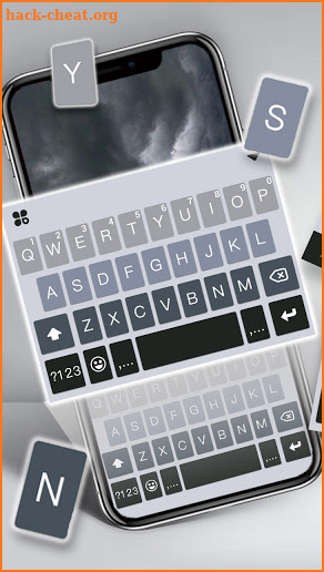 Ombre Grey Keyboard Background screenshot