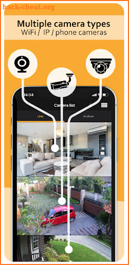 OmegaCam Home Security - phone camera & IP camera screenshot