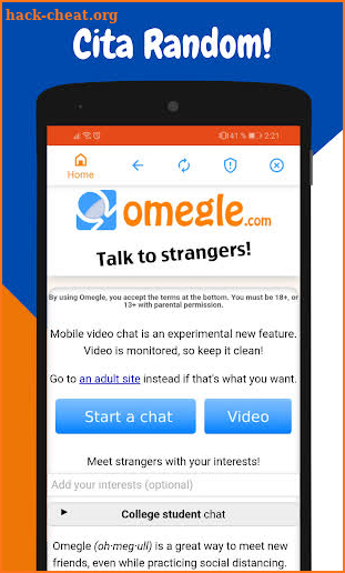 Omegle Mobile screenshot