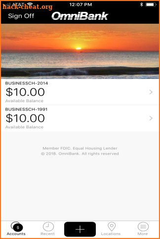OmniBank Mobile screenshot