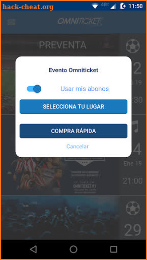 Omniticket screenshot