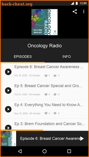 Oncology Radio screenshot