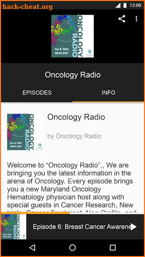 Oncology Radio screenshot